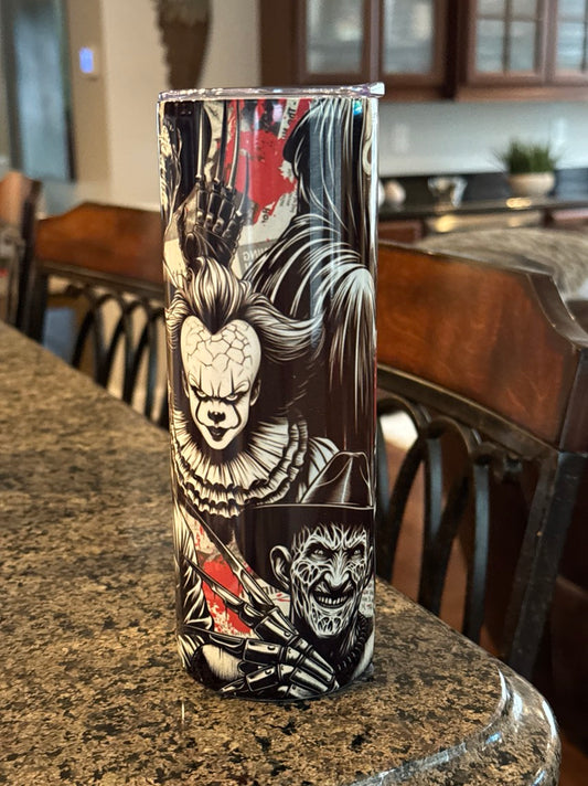 Red and Black Horror Tumbler